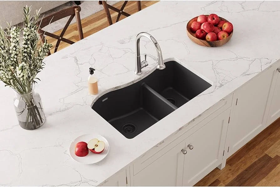 Black and White Quartz Kitchen Sink Ideas