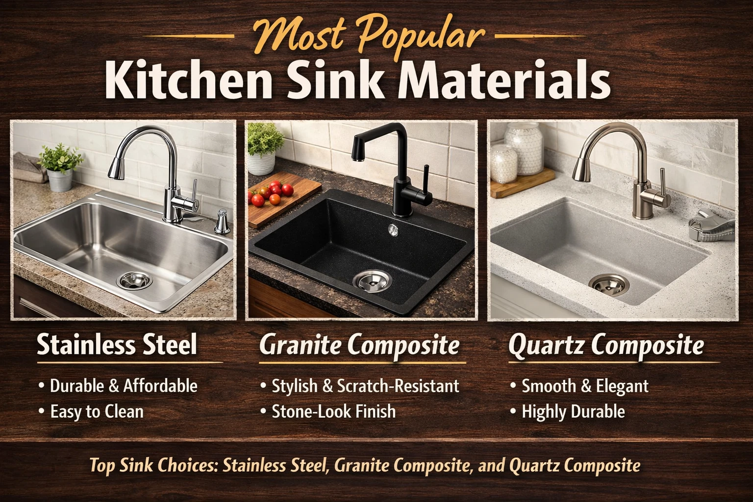 What Are the Most Popular Kitchen Sink Materials